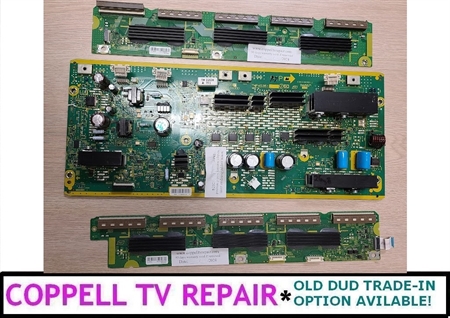 Picture of Panasonic TC-P55ST30 7 blinks failure repair kit TNPA5351 + TNPA5340 + TNPA5341 - serviced, tested, $60 credit for old duds